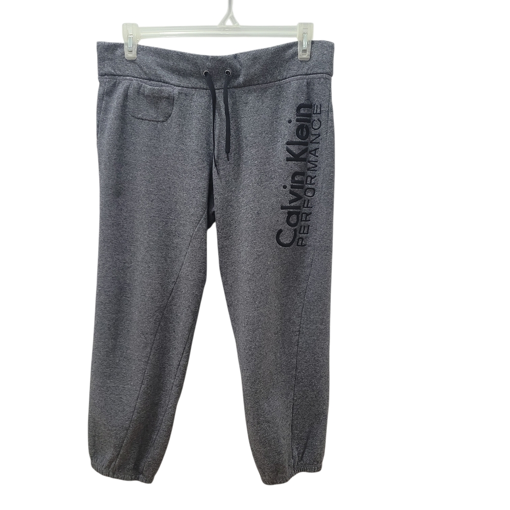 Calvin Klein Gray Performance Cropped Lounging/Joggers Womens Size L
